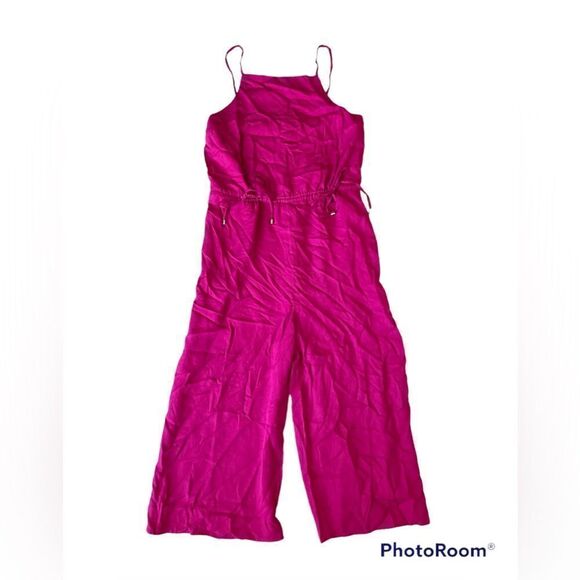 TED BAKER Melnie Drawstring Waist Jumpsuit, Deep Pink size 3 - US 8 - Picture 3 of 10